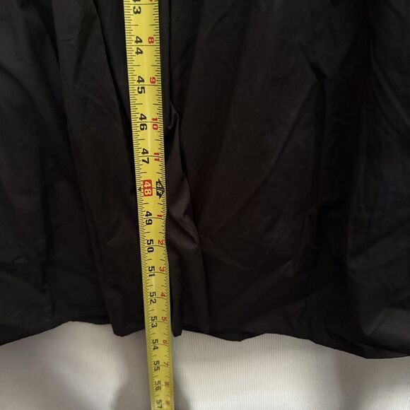 WYATT WYLDE Maxi Dress Large L Black Womens Helena Tie Neck Pockets Cotton New - Picture 10 of 13